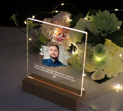 Personalised Uncle Photo Memorial Lamp Night Light Condolence Sympathy Gift