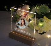 Personalised Friend Photo Memorial Lamp Night Light Condolence Sympathy Gift