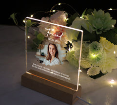 Personalised Friend Photo Memorial Lamp Night Light Condolence Sympathy Gift