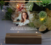 Personalised Friend Photo Memorial Lamp Night Light Condolence Sympathy Gift