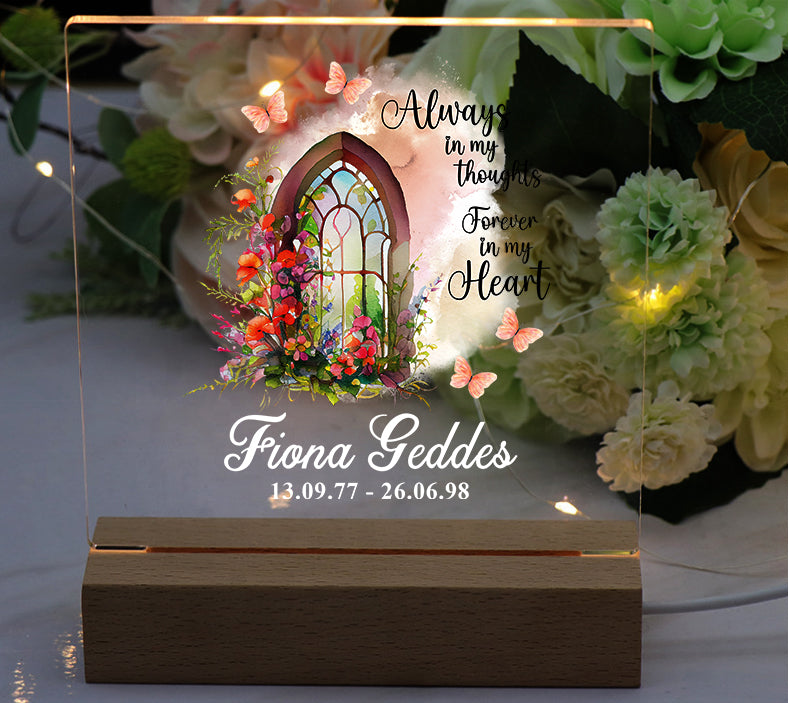 Personalised Memorial Remembrance Lights With Sentiments Personalised Lights ukgiftstoreonline Always In My Thoughts