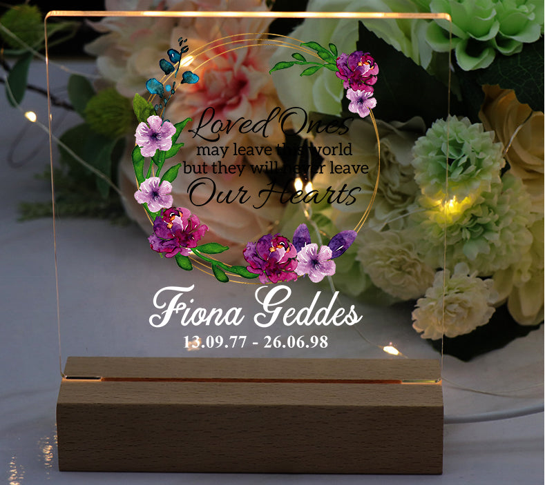 Personalised Memorial Remembrance Lights With Sentiments Personalised Lights ukgiftstoreonline Loved Ones May Leave