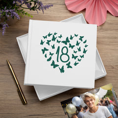 18th Birthday White Photo Album Gift With Butterflies 50 x 6x4 Photos