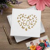 60th Birthday White Photo Album Gift With Butterflies 50 x 6x4 Photos Pack of 5 Wholesale Trade photo album ukgiftstoreonline