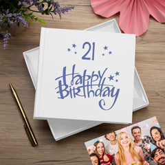 21st Birthday White Photo Album Gift For Him Or Her 50 x 6x4 Photos