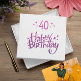 40th Birthday White Photo Album Gift For Him Or Her 50 x 6x4 Photos