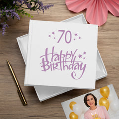 70th Birthday White Photo Album Gift For Him Or Her 50 x 6x4 Photos