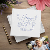 18th Birthday White Photo Album Gift For Her Or Him With Present Design