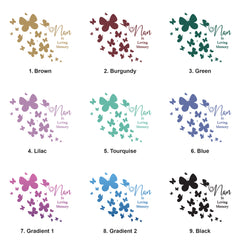 Nan In Loving Memory Butterfly Design Memorial Remembrance Photo Album With Sleeves 100 x 6x4 Capacity