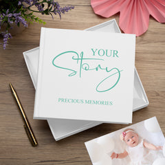 White Your Story Baby Photo Album For 50 x 6 by 4 Photos photo album ukgiftstoreonline
