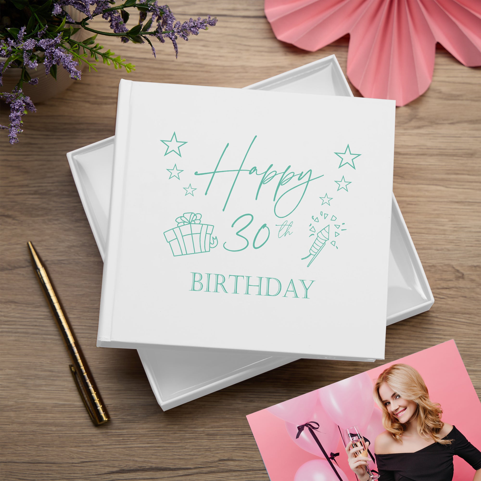30th Birthday White Photo Album Gift For Her Or Him With Present Design Pack of 5 Wholesale Trade photo album ukgiftstoreonline