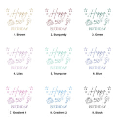 50th Birthday White Photo Album Gift For Her Or Him With Present Design