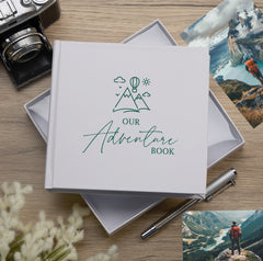 Our Adventures Book Travel White Photo Album Gift For 50 x 6 by 4 Photos