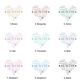 Auntie Photo Album Gift With Word Heart For 100 x 6x4 Photos With Sleeves