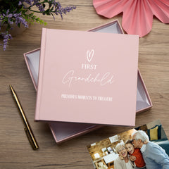 First Grandchild Memories Pink Photo Picture Album 50 x 6"x4" Photo album ukgiftstoreonline