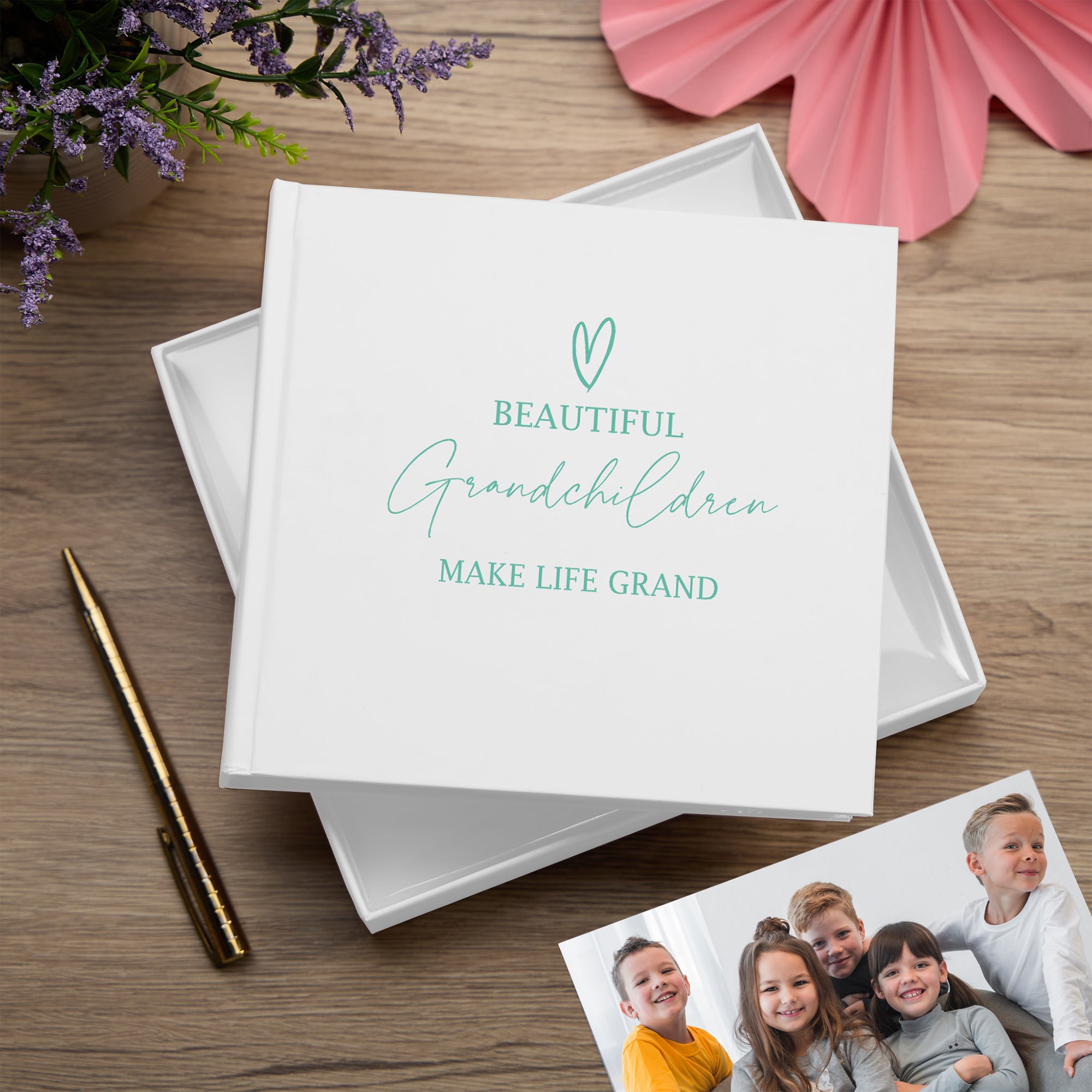Beautiful Grandchildren Memories White Photo Picture Album 50 x 6"x4" Photo album ukgiftstoreonline
