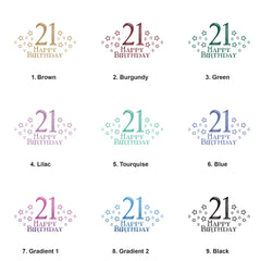 21st Birthday White Photo Album Gift For Her Or Him With Star Design