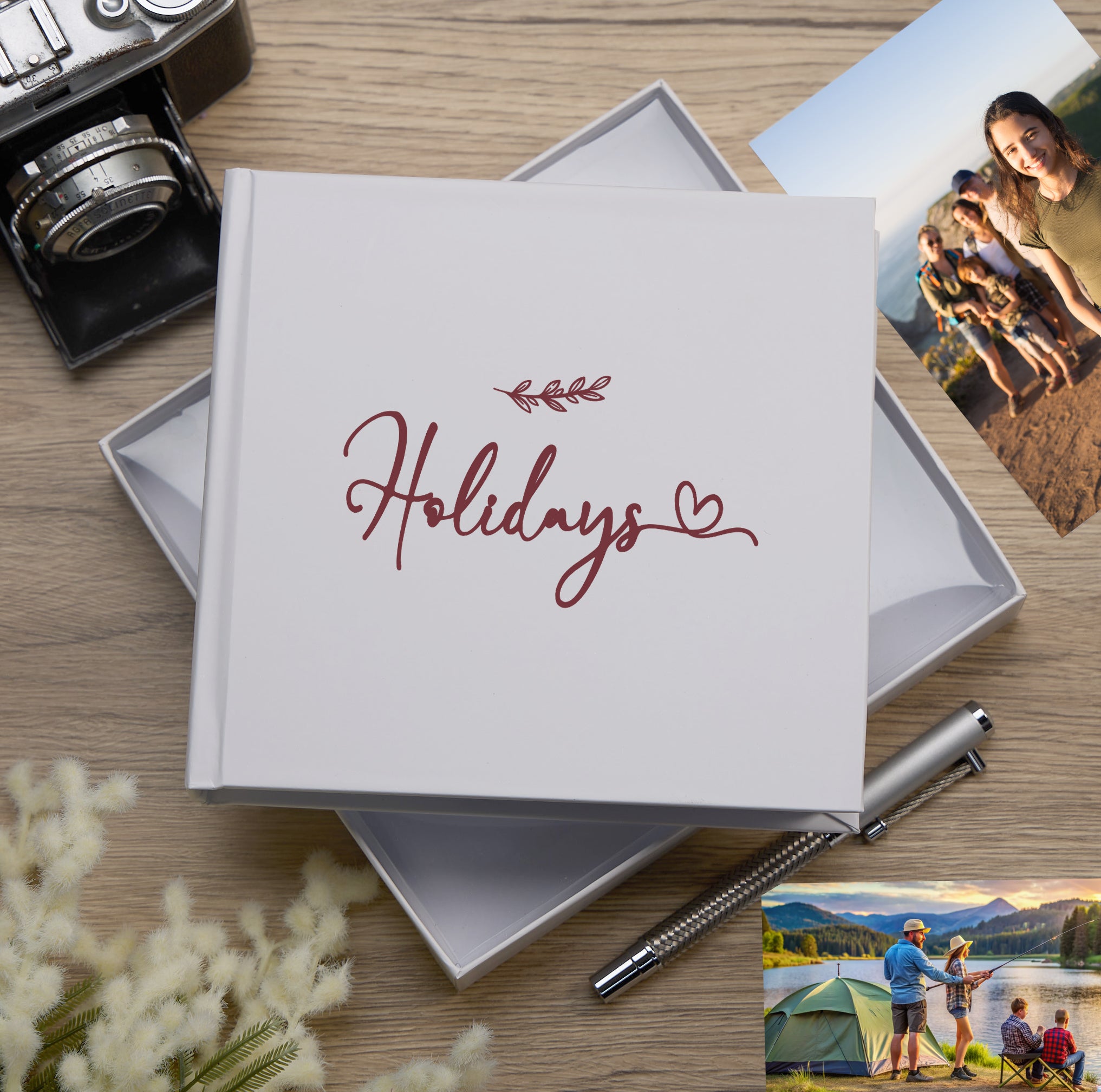 Holidays White Photo Album With Leaf Design For 50 x 6 by 4 Photos Photo album ukgiftstoreonline