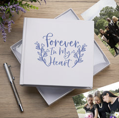 Forever In My Heart White Memorial Remembrance Photo Album 50 x 6 by 4 Photos