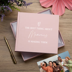 Memories Pink Photo Album Gift For 50 x 6"x4" Photos Memories Photo Album ukgiftstoreonline