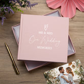 Our Wedding Day Memories Pink Photo Album Gift For 50 x 6 by 4 Photos