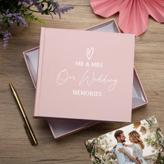 Our Wedding Day Memories Pink Photo Album Gift For 50 x 6 by 4 Photos