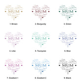 Mum Word Heart White Photo Picture Album 50 x 6"x4"