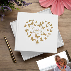 Granny with love White Photo Album Gift With Butterflies 50 x 6" x 4" Photos