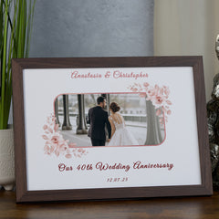 Personalised Our 40th Wedding Anniversary Photo Frame Gift Anniversary Keepsake