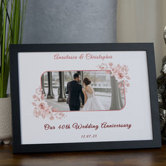 Personalised Our 40th Wedding Anniversary Photo Frame Gift Anniversary Keepsake