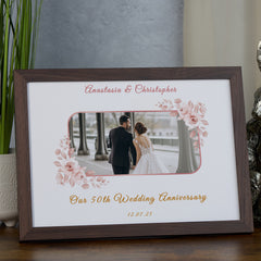 Personalised Our 50th Wedding Anniversary Photo Frame Gift Anniversary Keepsake