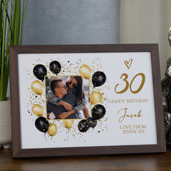 Personalised Birthday Photo Frame Balloon Design Perfect For Any Age 18th 21st 30th 40th 50th 60th 70th 80th 90th Birthday Celebration Memories