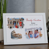 Personalised Rome Holiday Memories Photo Frame, A4 Framed Print and Printed Photos