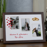 Custom Love Story Photo Frame, A4 Framed Print and Printed Photos Personalised Couple Memory Keepsake