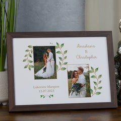 Personalised Elegant Wedding Day Photo Frame Custom Photo Keepsake