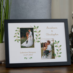 Personalised Elegant Wedding Day Photo Frame Custom Photo Keepsake