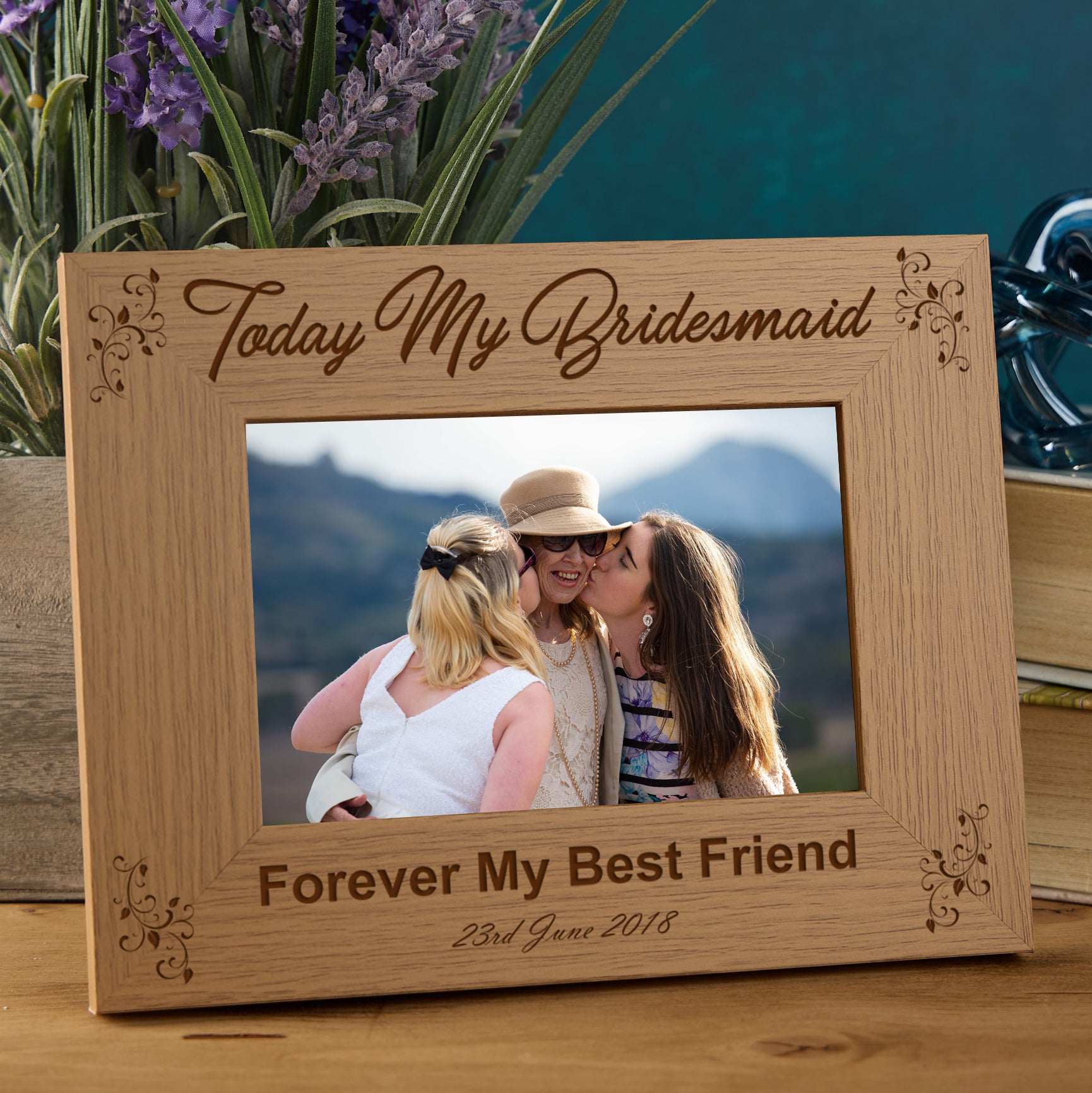 Personalised Bridesmaid Wooden Photo Frame Wedding Gift wedding photo frame ukgiftstoreonline