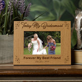 Personalised Bridesmaid Wooden Photo Frame Wedding Gift wedding photo frame ukgiftstoreonline 4 x 6 Inch