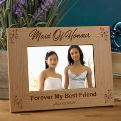 Personalised Maid Of Honour Photo Frame Wedding Gift