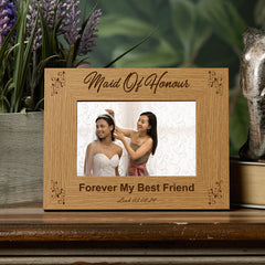 Personalised Maid Of Honour Photo Frame Wedding Gift