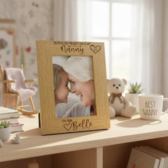 Personalised First Mothers Day as a Nanny Engraved Photo Frame Portrait Photo Frame ukgiftstoreonline