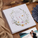 Personalised Large Book Bound Wedding Photo Album With Delicate Floral Design photo album ukgiftstoreonline