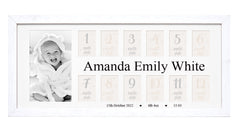 Personalised Baby My First Year Photo Frame 12 Months Birth Details