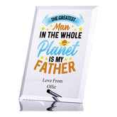 Personalised My Father Trophy Plaque Gift With Colour Print