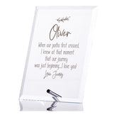 Personalised Love Anniversary or Valentines Engraved Glass Plaque Gift