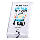 Personalised Special Dad Trophy Plaque Gift With Colour Print