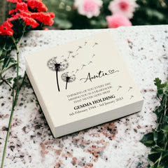 Personalised Auntie Graveside Remembrance Plaque Ornament