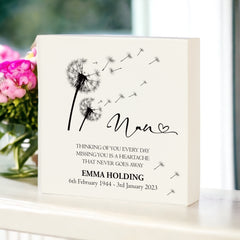 Personalised Nan Graveside Remembrance Plaque Ornament Outdoor Or Indoor