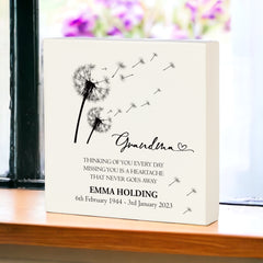 Personalised Grandma Graveside Remembrance Plaque Ornament Outdoor Or Indoor