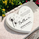 Personalised Brother Graveside Heart Remembrance Plaque Memorial Ornament